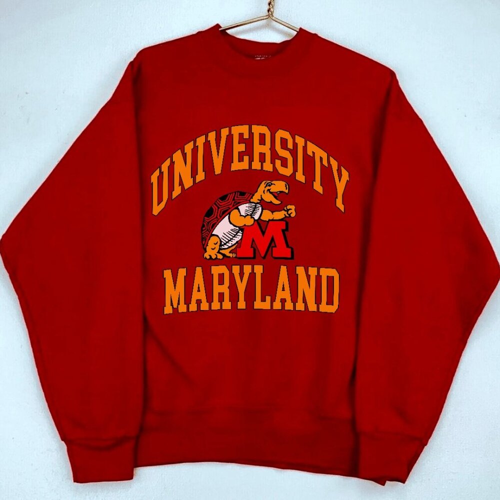 Vintage University Of Maryland Terrapins Basketball Sweatshirt, Retro NCAA Shirt